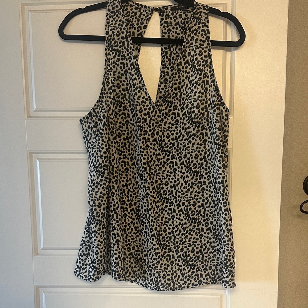 Staccato Black and White Animal Print Blouse